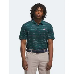 Adidas Green Regular Fit Printed Polo T-Shirt-picture-13