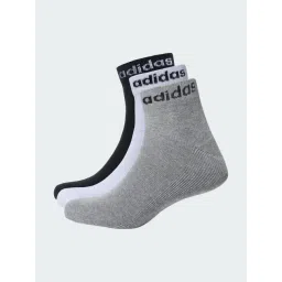 adidas Grey C LIN Ankle Socks Pair of 3 - L-picture-24
