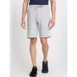 Adidas Grey Cotton Regular Fit Logo Printed Sports Shorts-picture-29