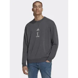 Adidas Grey Cotton Regular Fit Printed Sweatshirt-picture-38
