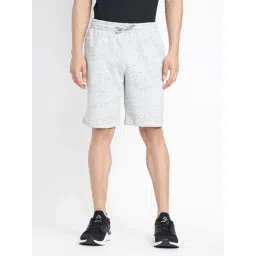 Adidas Grey Cotton Regular Fit Self Pattern Sports Shorts-picture-31