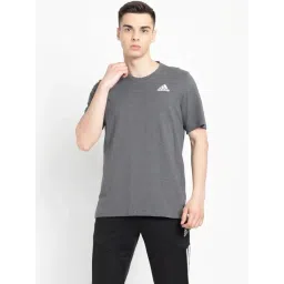 Adidas Grey Cotton Regular Fit T-Shirt-picture-34