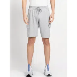 Adidas Grey Cotton Regular Fit Texture Sports Shorts-picture-21