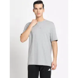 Adidas Grey Cotton Regular Fit Texture Sports T-Shirt-picture-23