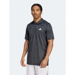 Adidas Grey Regular Fit Printed Polo T-Shirt-picture-21