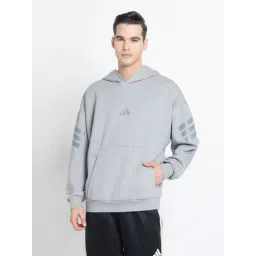 Adidas Grey Regular Fit Sports Hoodie-picture-47
