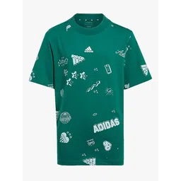 ADIDAS Kids BLUV Q3 AOPT Printed Pure Cotton T-Shirt-picture-20
