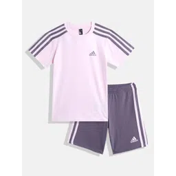 ADIDAS Kids Essentials 3-Stripes Tee & Shorts Set-picture-26