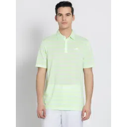 adidas Light Green Regular Fit Striped Golf Polo T-Shirt-picture-35