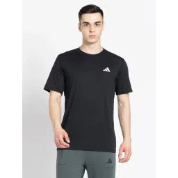 Adidas Men Black Polyester Regular Fit Print Sports T-Shirt-picture-15