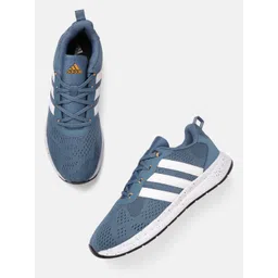ADIDAS Men Blue & White Woven Design Adisee Running Shoes-image-12