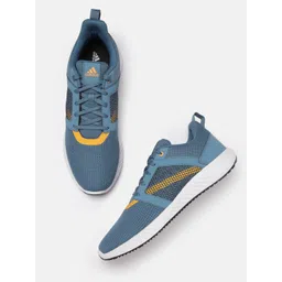 ADIDAS Men Blue Mesh Running Shoes-image-5