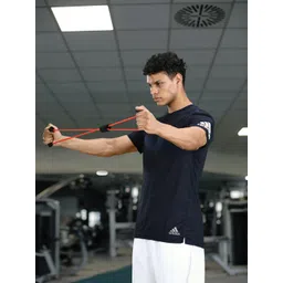 ADIDAS Men Navy Blue Printed T-shirt-image-24