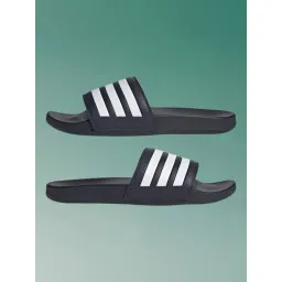 Adidas Men's Adilette Comfort Black & White Slides-image-22