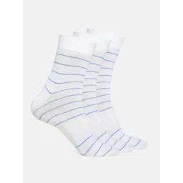 ADIDAS Men's Pack of 3 White Patterned Ankle-Length Socks-picture-12