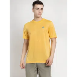 Adidas Orange Regular Fit Logo Printed Sports T-Shirt-picture-35