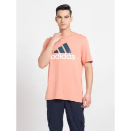 Adidas Peach Regular Fit Printed Sports T-Shirt-picture-12