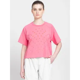 adidas Pink Printed Training T-Shirt-picture-25