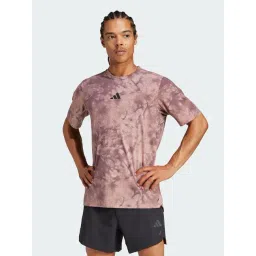 Adidas Pink Regular Fit Printed Sports T-Shirt-picture-25