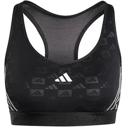 adidas Powerreact Training Medium Support Hyperglam Emboss Bra Black-picture-43