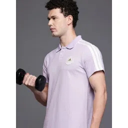 ADIDAS Pure Cotton Applique Detail Polo Collar T-shirt-picture-19