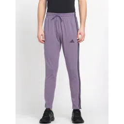 Adidas Purple Cotton Regular Fit Striped Sports Trackpants-picture-29
