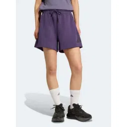 Adidas Purple Loose Fit Printed Sports Shorts-picture-31