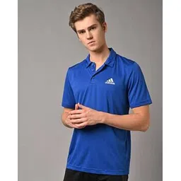 adidas Regular Fit Logo Print Polo T-Shirt-picture-11