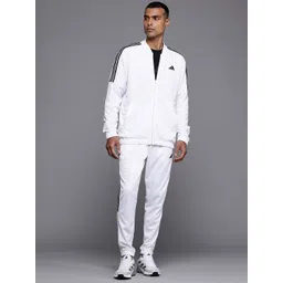 ADIDAS Striped Detail Drop-Shoulder Sleeves 3S Plain Jacket with Joggers-picture-12