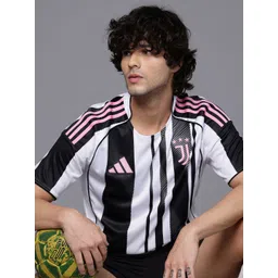 ADIDAS Striped Print Aeroready Slim Fit Juventus Football Jersey-picture-18