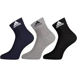 adidas Unisex Ankle Length Cotton Socks Multicolored Pack of 3-picture-11