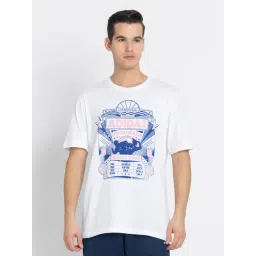Adidas White 100% Cotton Regular Printed  T-Shirt-picture-44