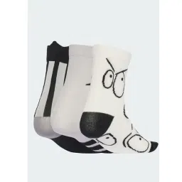 adidas White Adiraptor Printed Mid Socks Pair of 3 - KM-picture-21