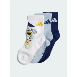 adidas White DISNEY MICKEY MOUSE Printed Mid Socks Pair of 3 - KM-picture-38