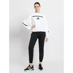 adidas White LOOSE Printed Sweatshirts-picture-37
