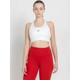 adidas White Plain Sports Bra-picture-28