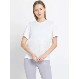 adidas White Plain Sports T-Shirt-picture-23