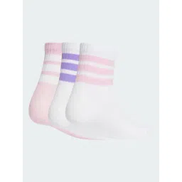 adidas White RIBBED Striped Mid Socks Pair of 3 - S-picture-18