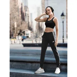 ADIDAS Women Black Solid Regular Fit W 3S SJ C Joggers-picture-38