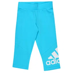 Adidas Kids Knit Full Length Tights with Brand Logo Print - Blue-picture-22