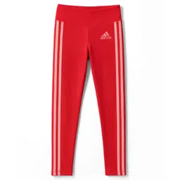 ADIDAS KIDS Knit Full Length Track Pant with Tape Detailing & Logo Graphic - Red-picture-19