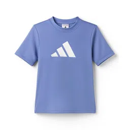 ADIDAS KIDS Knit Half Sleeves T-Shirt with Brand Logo Graphic - Light Blue-picture-15