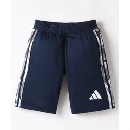 Adidas Kids Knit Shorts With Logo Print - Navy Blue-picture-28