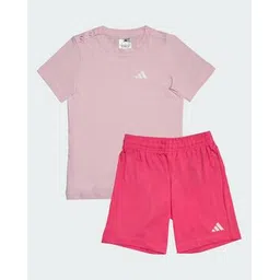 adidas kids Unisex I Basic Brand Print T-Shirt & Shorts Set-picture-11