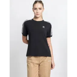 Adidas Originals Black Regular fit 3 STRIPE T-Shirt-picture-10