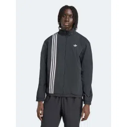 Adidas Originals Black Regular Fit Striped Sports Jacket-picture-10