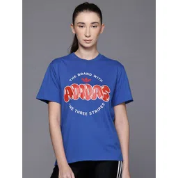 ADIDAS Originals Brand Logo Printed Pure Cotton T-Shirt-picture-14
