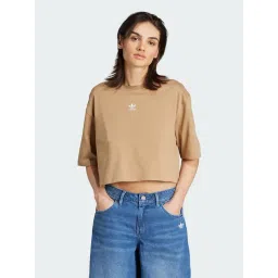 Adidas Originals Brown Cotton Oversized Sports T-Shirt-picture-17