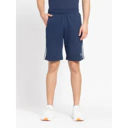 Adidas Originals Dark Blue Regular Fit 3 Striped Shorts-picture-37