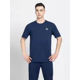 Adidas Originals Essentials Navy Regular Fit Cotton T-Shirt-picture-26